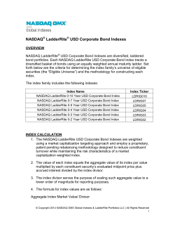 NASDAQ LadderRite USD Corporate Bond Indexes