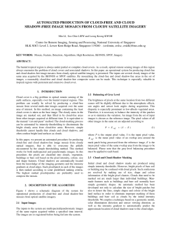 AUTOMATED PRODUCTION OF CLOUD-FREE AND CLOUD