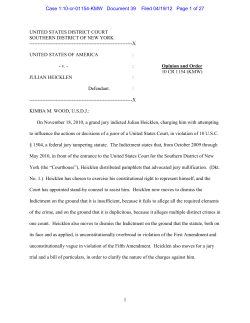 1 UNITED STATES DISTRICT COURT SOUTHERN DISTRICT OF