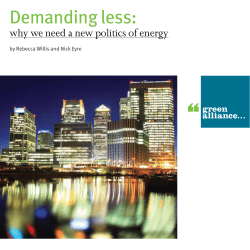 Demanding less - Green Alliance