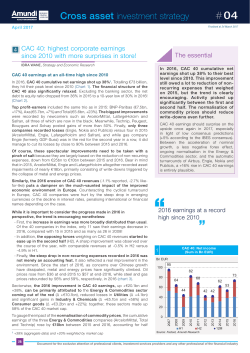 The essential CAC 40: highest corporate earnings since 2010 with