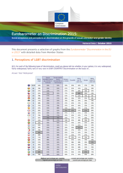 Eurobarometer on Discrimination 2015: Social acceptance and