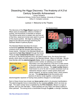 Handout - uchicago hep - University of Chicago