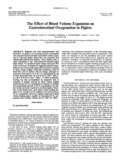 The Effect of Blood Volume Expansion on Gastrointestinal