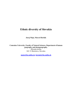 Ethnic diversity of Slovakia