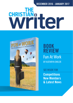 First Place - NZ Christian Writers