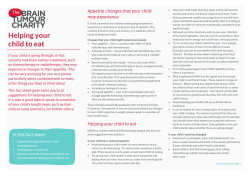 Helping your child to eat - The Brain Tumour Charity