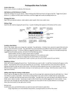 Proloquo2Go How To Guide