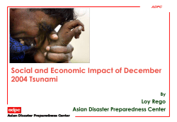 Social and Economic Impact of December 2004 Tsunami