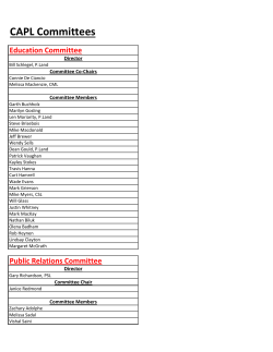 CAPL Committees Education Committee