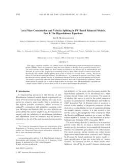 Local Mass Conservation and Velocity Splitting in PV-Based