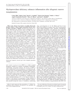 Myeloperoxidase deficiency enhances inflammation - AJP-Lung