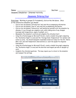 Seasons Interactive (Online Activity)