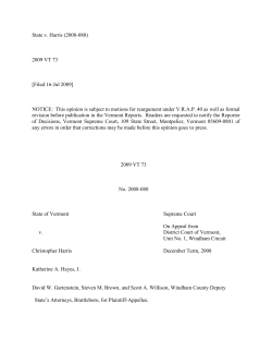 State v. Harris - Vermont Judiciary