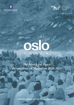 The Search for Peace: Perspectives on Mediation 2010