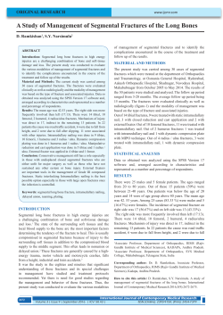 A Study of Management of Segmental Fractures of the Long Bones