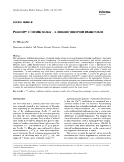 Pulsatility of insulin release &ndash; a clinically important