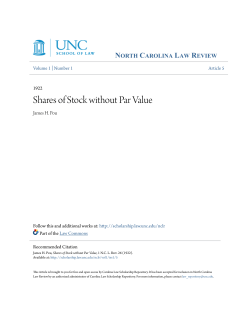 Shares of Stock without Par Value