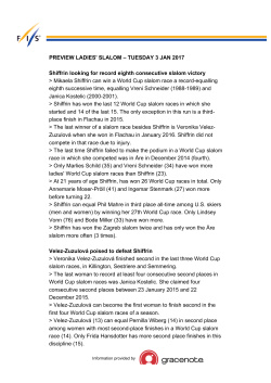 Fact Sheet Zagreb Ladies` SL