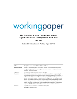 2010/03: The Evolution of New Zealand as a