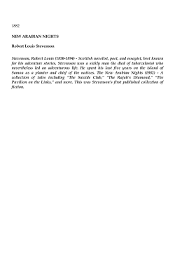 1882 NEW ARABIAN NIGHTS Robert Louis Stevenson