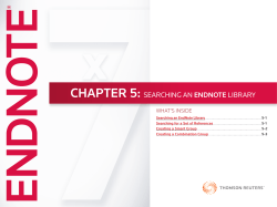 Searching an endnote Library