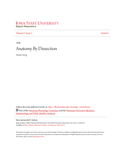 Anatomy By Dissection - Iowa State University Digital Repository