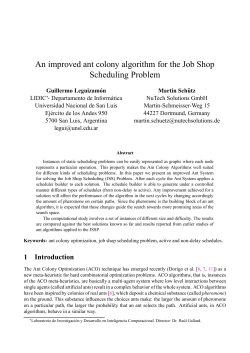 An improved ant colony algorithm for the Job Shop Scheduling