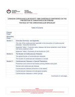 Prevention of cardiovascular diseases