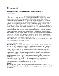 Preventing Black Market trade regarding ISIS