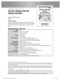 Curious George and the Hungry Animals