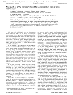 Manipulation of Ag nanoparticles utilizing noncontact atomic force