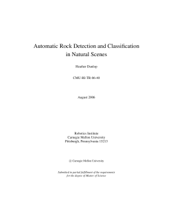Automatic Rock Detection and Classification in