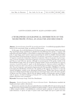 A Worldwide Geographical Distribution of the Neurotropic Fungi