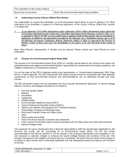 Environmental Impact Study Guideline