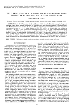 FIELD TRIAL EFFICACY OF ANVIL 10+10@ AND BIOMIST 31:66