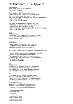 Bo Burnham, 3.14 Apple Pi