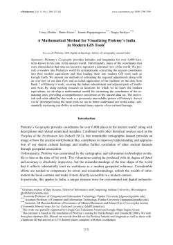 A Mathematical Method for Visualizing Ptolemy`s India in Modern