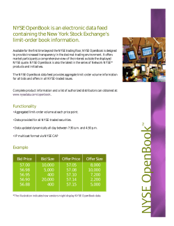 NYSE OpenBook is an electronic data feed containing