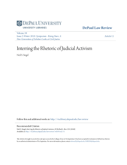 Interring the Rhetoric of Judicial Activism