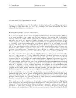 H-France Review Volume 16 (2016) Page 1