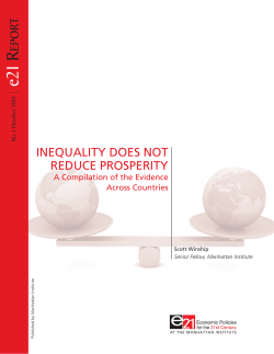Inequality Does Not Reduce Prosperity