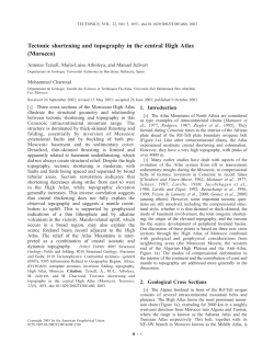 Tectonic shortening and topography in the central High Atlas
