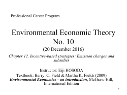 Environmental Economic Theory No. 2