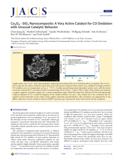 Co3O4&Agrave;SiO2 Nanocomposite: A Very Active Catalyst for CO