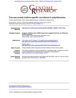 Frac-seq reveals isoform-specific recruitment to polyribosomes