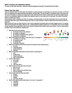 Literacy Chemistry Practice