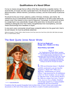 Qualifications of a Naval Officer