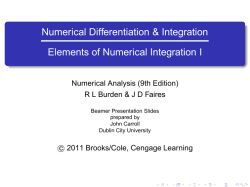 Elements of numerical integration