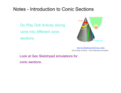 Notes - Introduction to Conic Sections